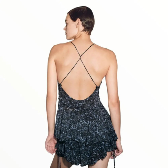 ZARA | Blue | PRINTED TOP - Picture 5 of 13